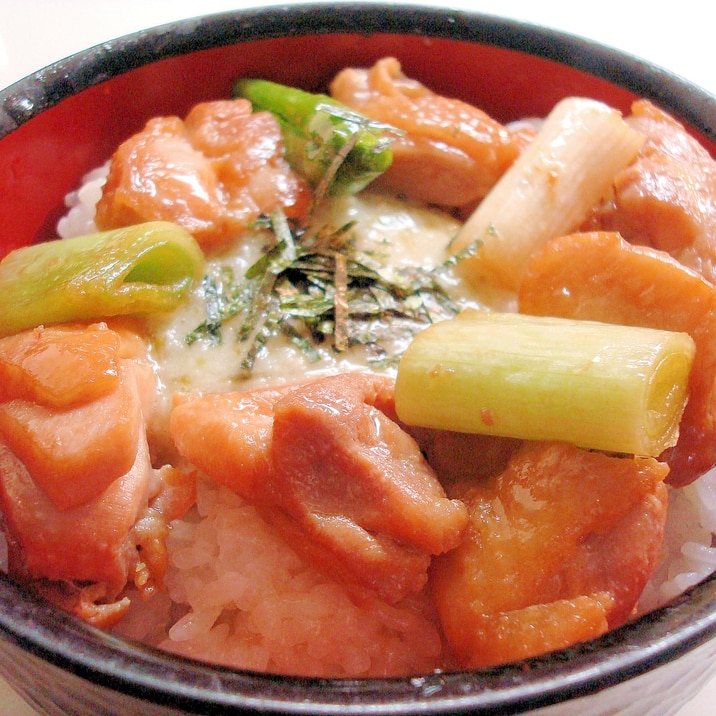 甘辛鶏★わさびとろろ丼～♪